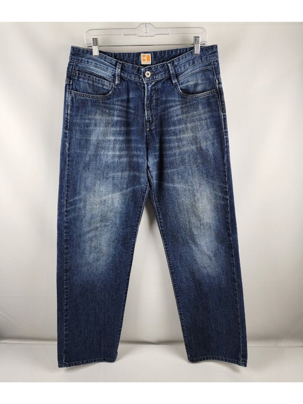 HUGO Boss Orange Jeans Mens 34x32 Blue Comfort Fit Denim